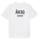 White t-shirt med Årebo i Sverige t-shirt