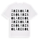 White t-shirt med Årebol ordlek t-shirt