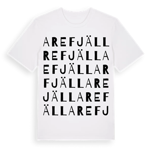 Arefjäll ordlek t-shirt – ekologisk bomull t-shirt från Pinshirt