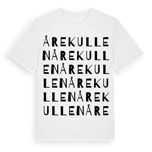 Årekullen ordlek t-shirt – ekologisk bomull t-shirt från Pinshirt