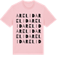 Pink Cotton t-shirt med Arelid ordlek t-shirt