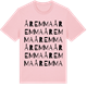 Pink Cotton t-shirt med Åremma ordlek t-shirt