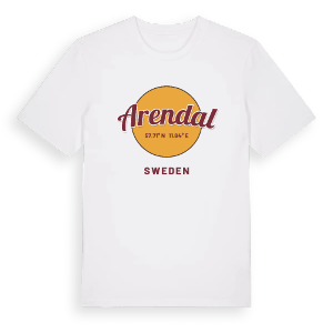 Arendal cirkel t-shirt – ekologisk bomull t-shirt från Pinshirt