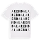 White t-shirt med Arendal ordlek t-shirt