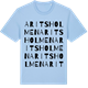 Blue Soul t-shirt med Aritsholmen ordlek t-shirt