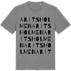 Mid Heather Gray t-shirt med Aritsholmen ordlek t-shirt