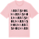 Pink Cotton t-shirt med Arnäsholm ordlek t-shirt