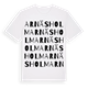 White t-shirt med Arnäsholm ordlek t-shirt