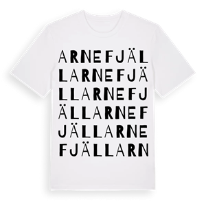 Arnefjäll ordlek t-shirt – ekologisk bomull t-shirt från Pinshirt