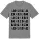Mid Heather Gray t-shirt med Arnungared ordlek t-shirt