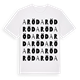 White t-shirt med Aröd ordlek t-shirt
