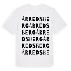 Årredsberg ordlek t-shirt – ekologisk bomull t-shirt från Pinshirt