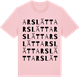 Pink Cotton t-shirt med Arslätt ordlek t-shirt