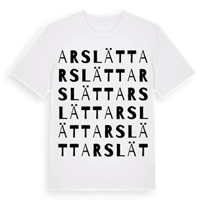 Arslätt ordlek t-shirt – ekologisk bomull t-shirt från Pinshirt