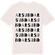 Vintage White t-shirt med Arsund ordlek t-shirt