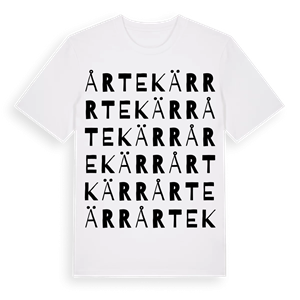 Årtekärr ordlek t-shirt – ekologisk bomull t-shirt från Pinshirt