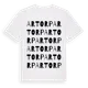 White t-shirt med Artorp ordlek t-shirt