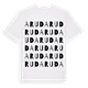 White t-shirt med Arud ordlek t-shirt