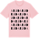 Pink Cotton t-shirt med Arud ordlek t-shirt