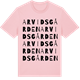 Pink Cotton t-shirt med Arvidsgården ordlek t-shirt