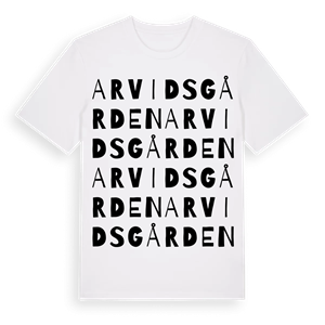 Arvidsgården ordlek t-shirt – ekologisk bomull t-shirt från Pinshirt
