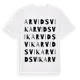 White t-shirt med Arvidsvik ordlek t-shirt
