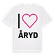 White t-shirt med Jag älskar Åryd t-shirt stort tryck