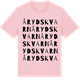 Pink Cotton t-shirt med Årydskvarn ordlek t-shirt