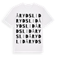 White t-shirt med Årydslid ordlek t-shirt