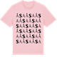Pink Cotton t-shirt med Åsa ordlek t-shirt