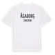 White t-shirt med Åsaborg i Sverige t-shirt