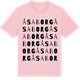 Pink Cotton t-shirt med Åsaborg ordlek t-shirt