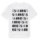 White t-shirt med Åsaborg ordlek t-shirt