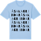 Blue Soul t-shirt med Åsaka grindar ordlek t-shirt