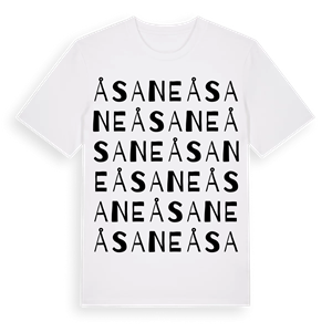 Åsane ordlek t-shirt – ekologisk bomull t-shirt från Pinshirt