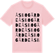 Pink Cotton t-shirt med Åsbogärde ordlek t-shirt