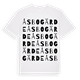 White t-shirt med Åsbogärde ordlek t-shirt