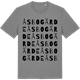 Mid Heather Gray t-shirt med Åsbogärde ordlek t-shirt