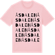 Pink Cotton t-shirt med Åsdalen ordlek t-shirt