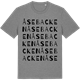 Mid Heather Gray t-shirt med Åsebacken ordlek t-shirt