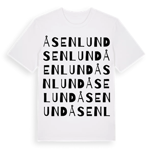 Åsenlund ordlek t-shirt – ekologisk bomull t-shirt från Pinshirt