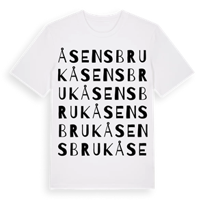 Åsensbruk ordlek t-shirt – ekologisk bomull t-shirt från Pinshirt