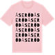 Pink Cotton t-shirt med Åseröd ordlek t-shirt