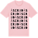 Pink Cotton t-shirt med Åserud ordlek t-shirt