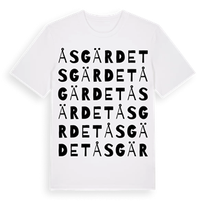 Åsgärdet ordlek t-shirt – ekologisk bomull t-shirt från Pinshirt