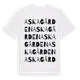 White t-shirt med Askagården ordlek t-shirt