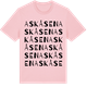 Pink Cotton t-shirt med Askåsen ordlek t-shirt