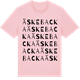Pink Cotton t-shirt med Äskebacka ordlek t-shirt