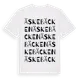 White t-shirt med Äskebäcken ordlek t-shirt