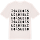 Vintage White t-shirt med Äskebo ordlek t-shirt